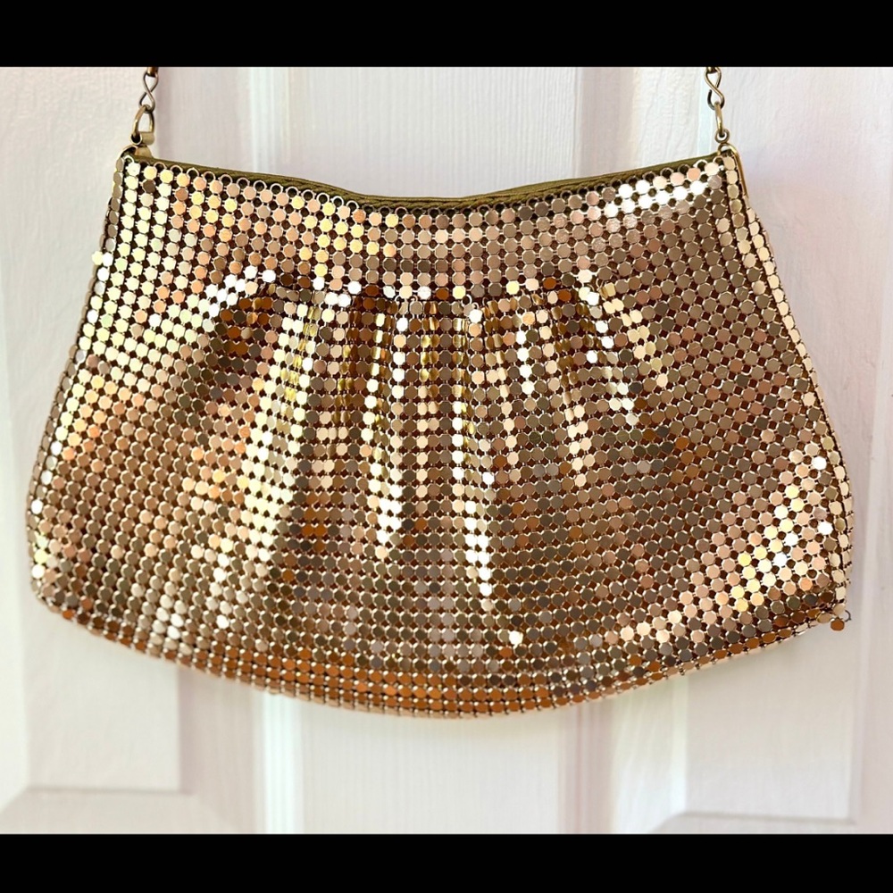 **SOLD** Vintage Elka gold metal mesh handbag